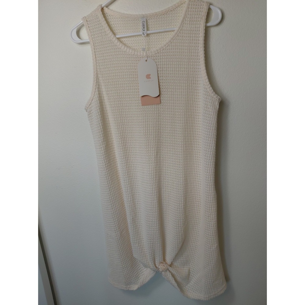 NWT‎ Cupshe Women's Beige With Texture Swimsuit Cover Up Sz Large Vacatio Boho